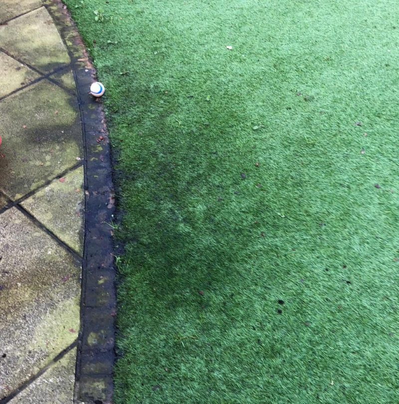 Black patches on artificial grass