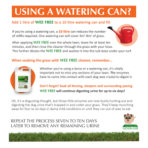 Step by step procedure on how to use Wee Free Sub-base soaker